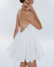Load image into Gallery viewer, Suspender Backless Dress Puffy Mini Dress
