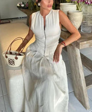 Carica l&#39;immagine nel visualizzatore di Gallery, Sleeveless High Waist Dress