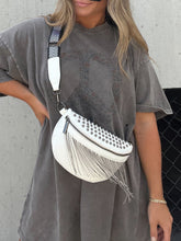 Load image into Gallery viewer, Studded Tassel Crossbody Belt Bag