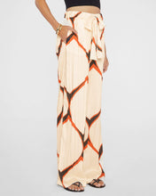 Load image into Gallery viewer, Exquisite Satin Abstract Geometric Print Loose Wide-leg Pants