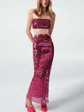 Load image into Gallery viewer, Fashionable Sequined Busty Long Skirt Suit