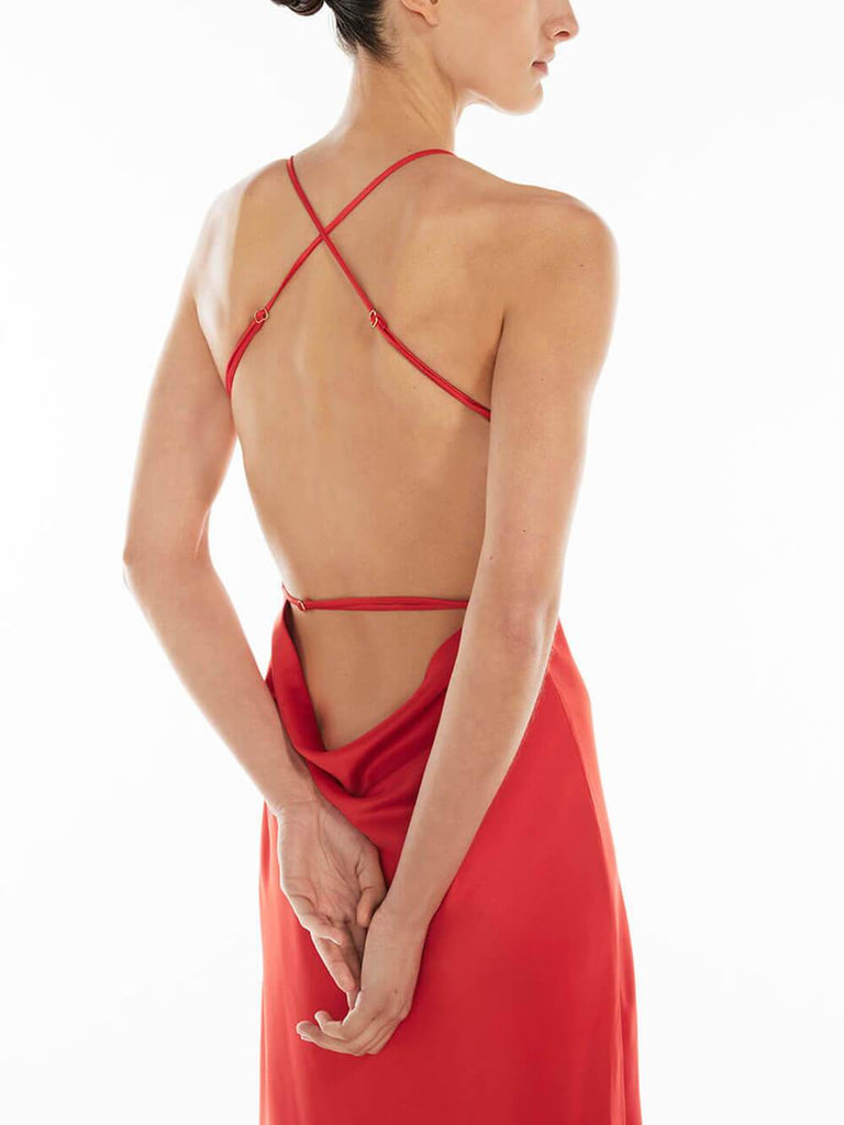 Elegant And Sophisticated Backless Party Evening Maxi Dress