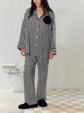 Load image into Gallery viewer, Loose Oversized Satin Printing Pajama Set