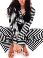 Load image into Gallery viewer, Loose Oversized Satin Printing Pajama Set