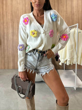 Load image into Gallery viewer, Casual Crochet Flower Cardigan Sweater Jacket