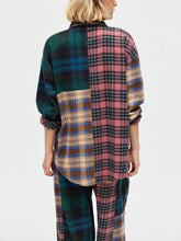 Load image into Gallery viewer, Unique Plaid Trousers Loose Stitching Pajama Set