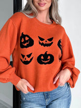 Load image into Gallery viewer, Pumpkins Carvin Knit Halloween Sweater