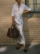 Load image into Gallery viewer, Elegant And Stylish Sequin Pencil Skirt