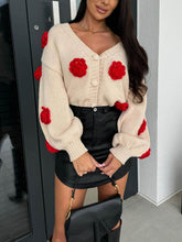 Load image into Gallery viewer, Unique Crochet Three-Dimensional Flower Cardigan Sweater Jacket