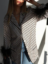 Carica l&#39;immagine nel visualizzatore di Gallery, Unique Geometric Printed Feather Trim Shirt