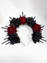 Load image into Gallery viewer, Rose Dark Bridal Headband