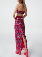 Load image into Gallery viewer, Fashionable Sequined Busty Long Skirt Suit