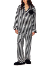 Load image into Gallery viewer, Loose Oversized Satin Printing Pajama Set