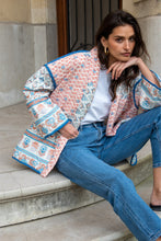 Load image into Gallery viewer, Lapel Printed Patchwork Quilted Thin Jacket