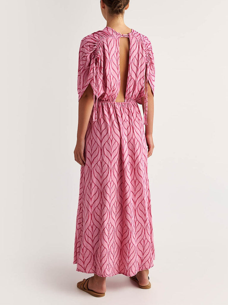 Robe longue imprimée style resort