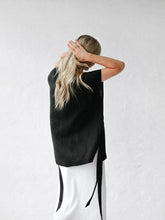 Load image into Gallery viewer, Lace-Up Linen Top
