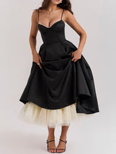 Load image into Gallery viewer, Black Tulle Midi Dress