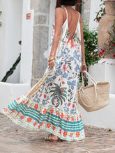 Load image into Gallery viewer, Vacation Beach V-Neck Floral Print Maxi Dress