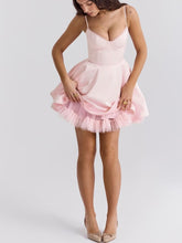 Load image into Gallery viewer, Ballerina Pink Tulle Mini Dress