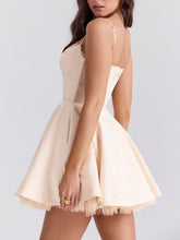 Load image into Gallery viewer, Vintage Cream Tulle Mini Dress