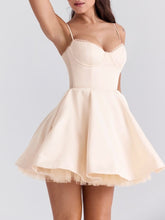 Load image into Gallery viewer, Vintage Cream Tulle Mini Dress