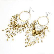 Indlæs billede til gallerivisning Boho Ethnic Long Tassel Beaded Earrings