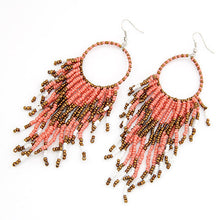 Indlæs billede til gallerivisning Boho Ethnic Long Tassel Beaded Earrings