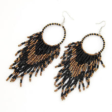 Indlæs billede til gallerivisning Boho Ethnic Long Tassel Beaded Earrings