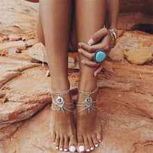 Charger l&#39;image dans la galerie, Silver Beach Boho Anklet