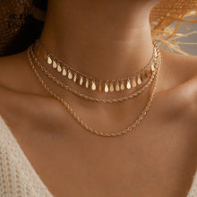 Load image into Gallery viewer, Multilayer Leaf Tassel Necklace