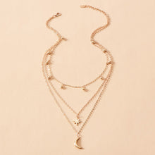 Carica l&#39;immagine nel visualizzatore di Gallery, Multilayer Tassel Star Moon Pendant Necklace