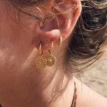 Load image into Gallery viewer, Bohemian Round Coin Zircon Earrings