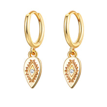 Lataa kuva Galleria-katseluun, Bohemian Round Coin Zircon Earrings