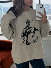 Carica l&#39;immagine nel visualizzatore di Gallery, Cowboy Graphic Crew Sweater