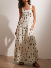 Load image into Gallery viewer, Fashionable Personalized Graffiti Suspender Sexy Backless Maxi Dress