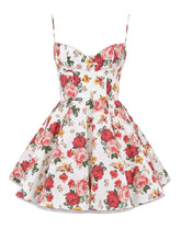 Load image into Gallery viewer, Italian Rose Print Tulle Mini Dress