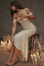 Load image into Gallery viewer, Beige floral maxi dress