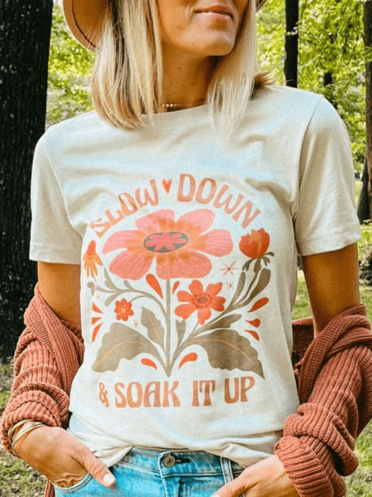 T-shirt graphique Slow Down