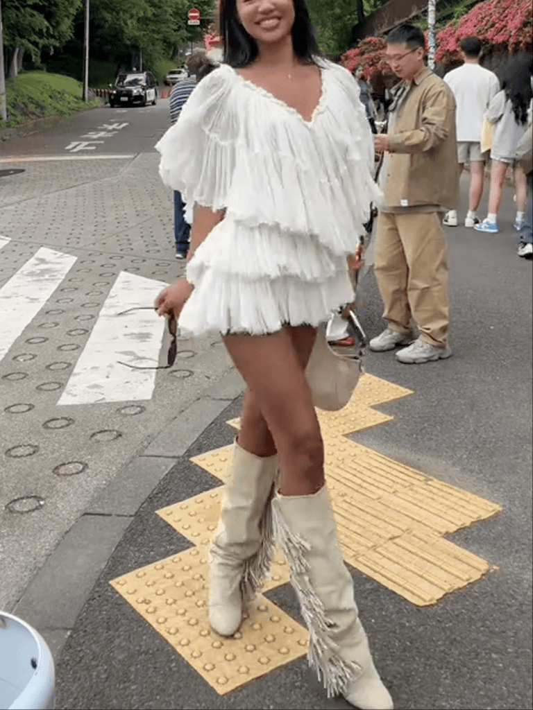 Pleated Ruffle Minidress