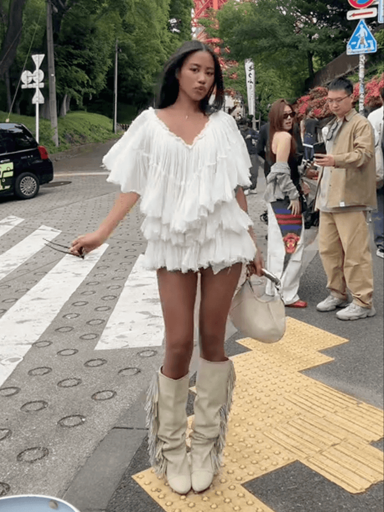 Pleated Ruffle Minidress