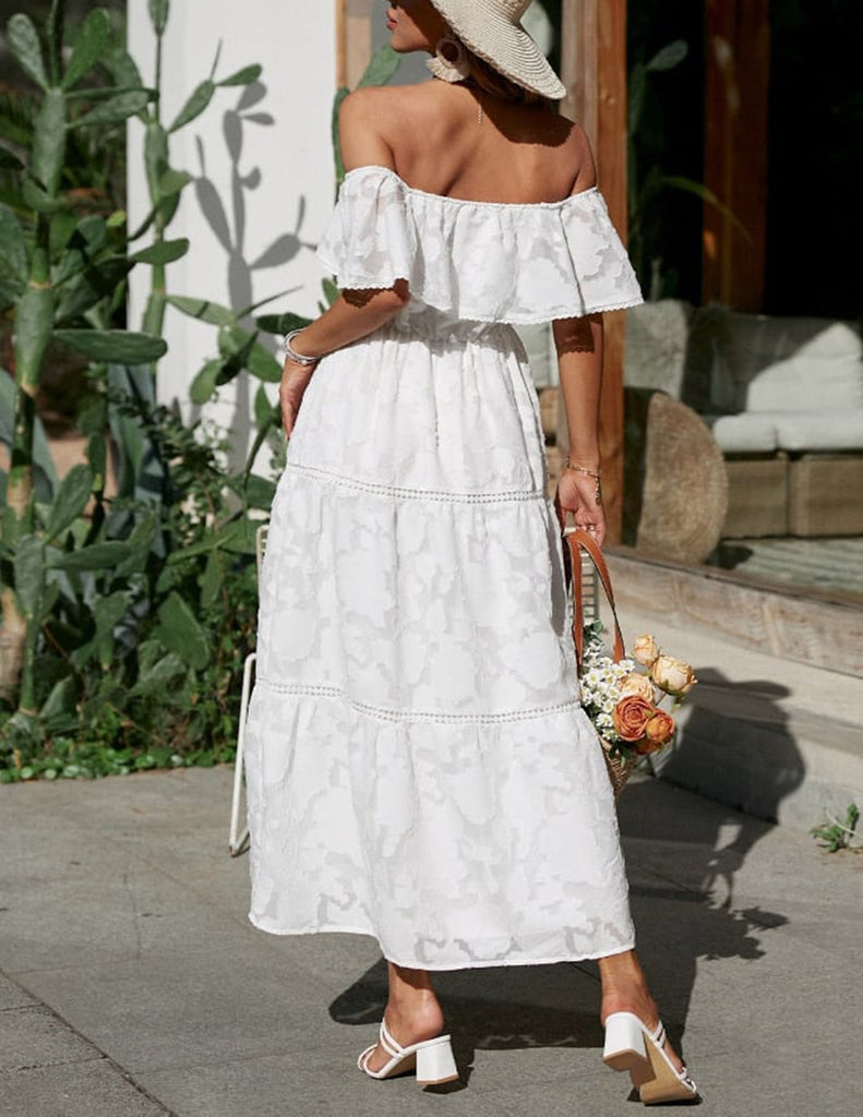 Boho Off Shoulder Maxi Dress