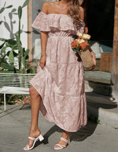 Laden Sie das Bild in den Galerie-Viewer, Boho Off Shoulder Maxi Dress