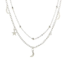 Carica l&#39;immagine nel visualizzatore di Gallery, Star &amp; Moon Multi Layer Necklace