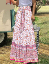 Load image into Gallery viewer, Flowers Boho Chic Print Maxi Skirt