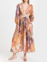 Load image into Gallery viewer, Pattie Cutouts Sides Paneled Maxi Dress